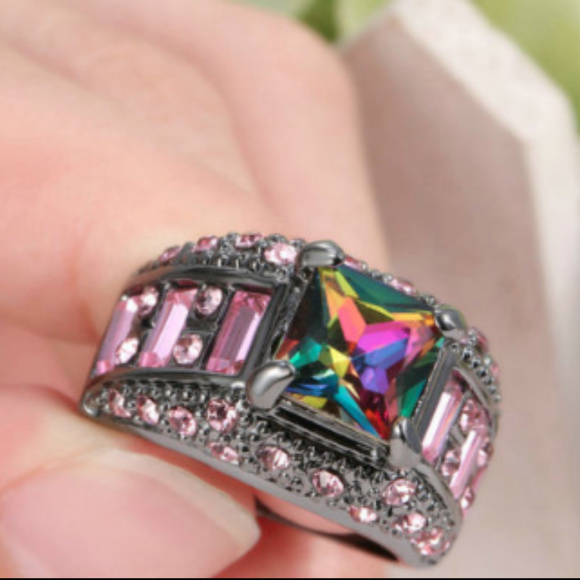 💋3 for $20 Mystic Topaz RIng gf 0KT Pink - Picture 3 of 3